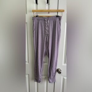 Relaxed Lavender Jogger Pants with Drawstring Waist